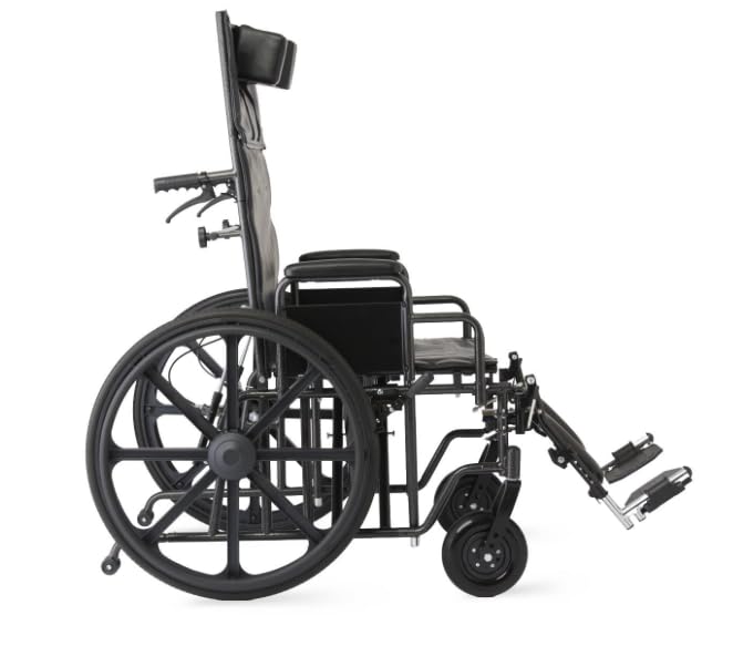 22 Inch Reclining Wheelchair with Elevating Leg Rests N73899