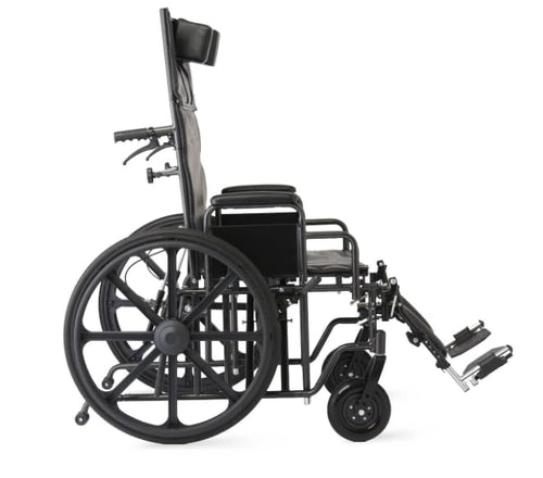 22 Inch Reclining Wheelchair with Elevating Leg Rests N73899