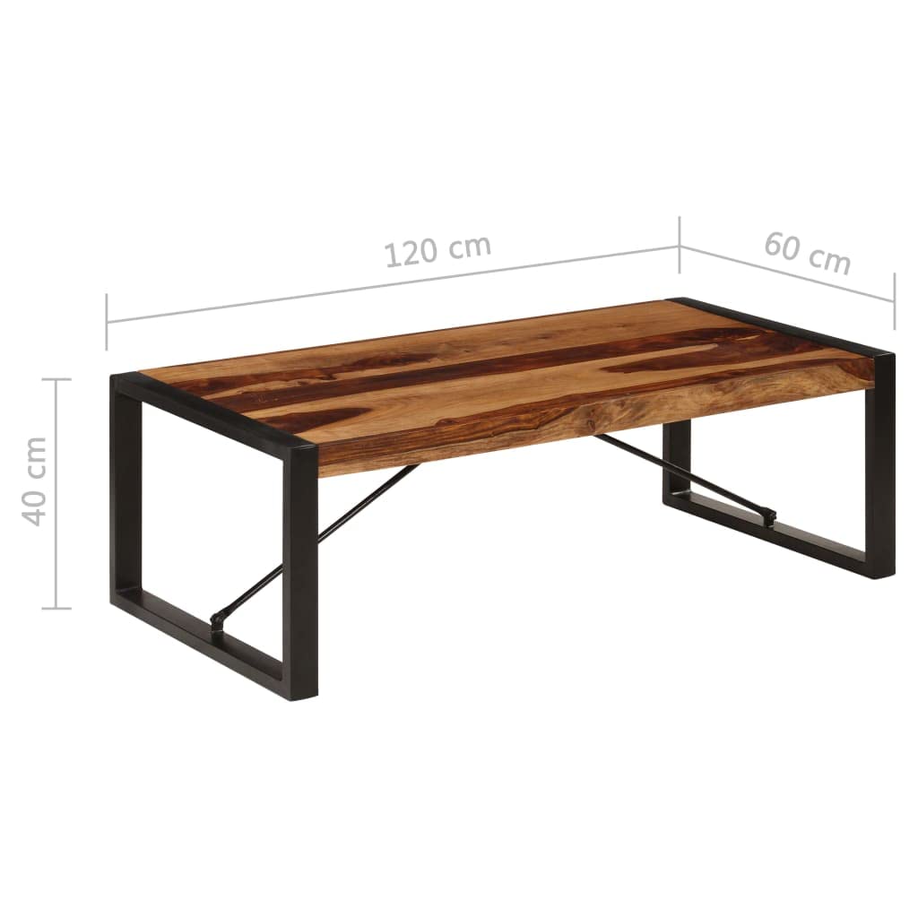 Brown Solid Sheesham Wood Coffee Table G9865
