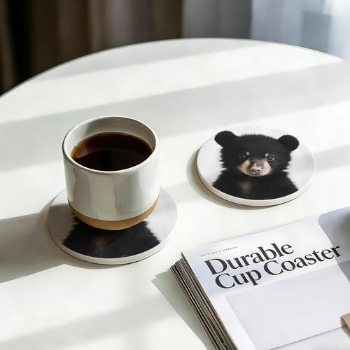 4Pcs Ceramic Coasters with Metal Holder L8492