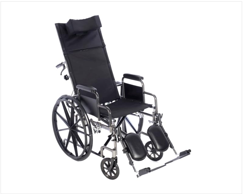 22 Inch Reclining Wheelchair with Elevating Leg Rests N73899