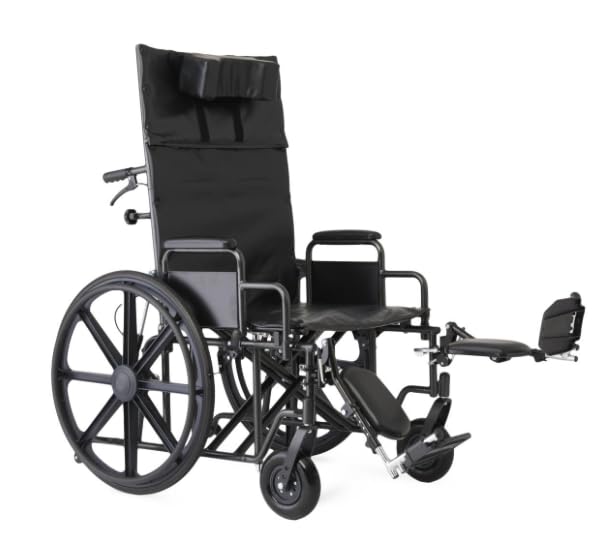 22 Inch Reclining Wheelchair with Elevating Leg Rests N73899