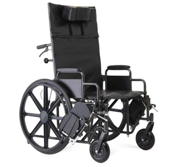 22 Inch Reclining Wheelchair with Elevating Leg Rests N73899