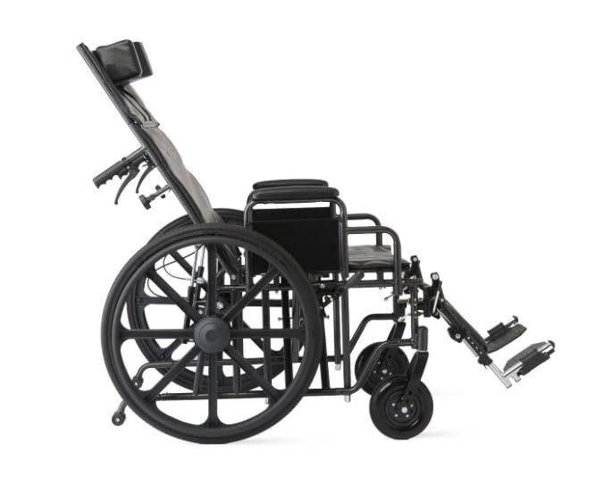 22 Inch Reclining Wheelchair with Elevating Leg Rests N73899