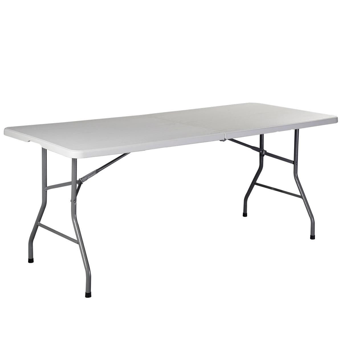6' Folding Table Portable Plastic Indoor Outdoor White W4410