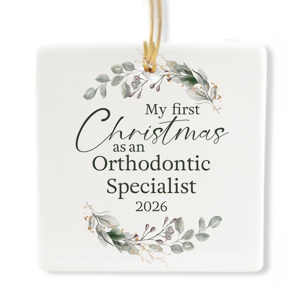 Ceramic 3-inch Square Ornament F7819