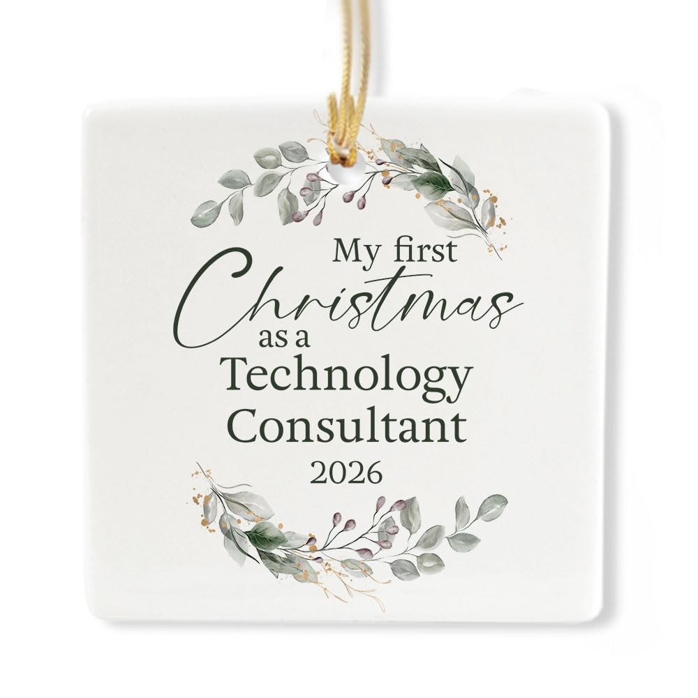 Ceramic 3-inch Square Ornament K646