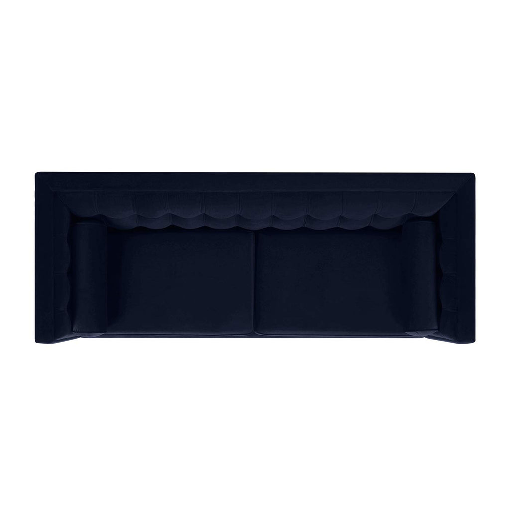 Dark Navy Blue Performance Velvet Tufted Sofa P76790