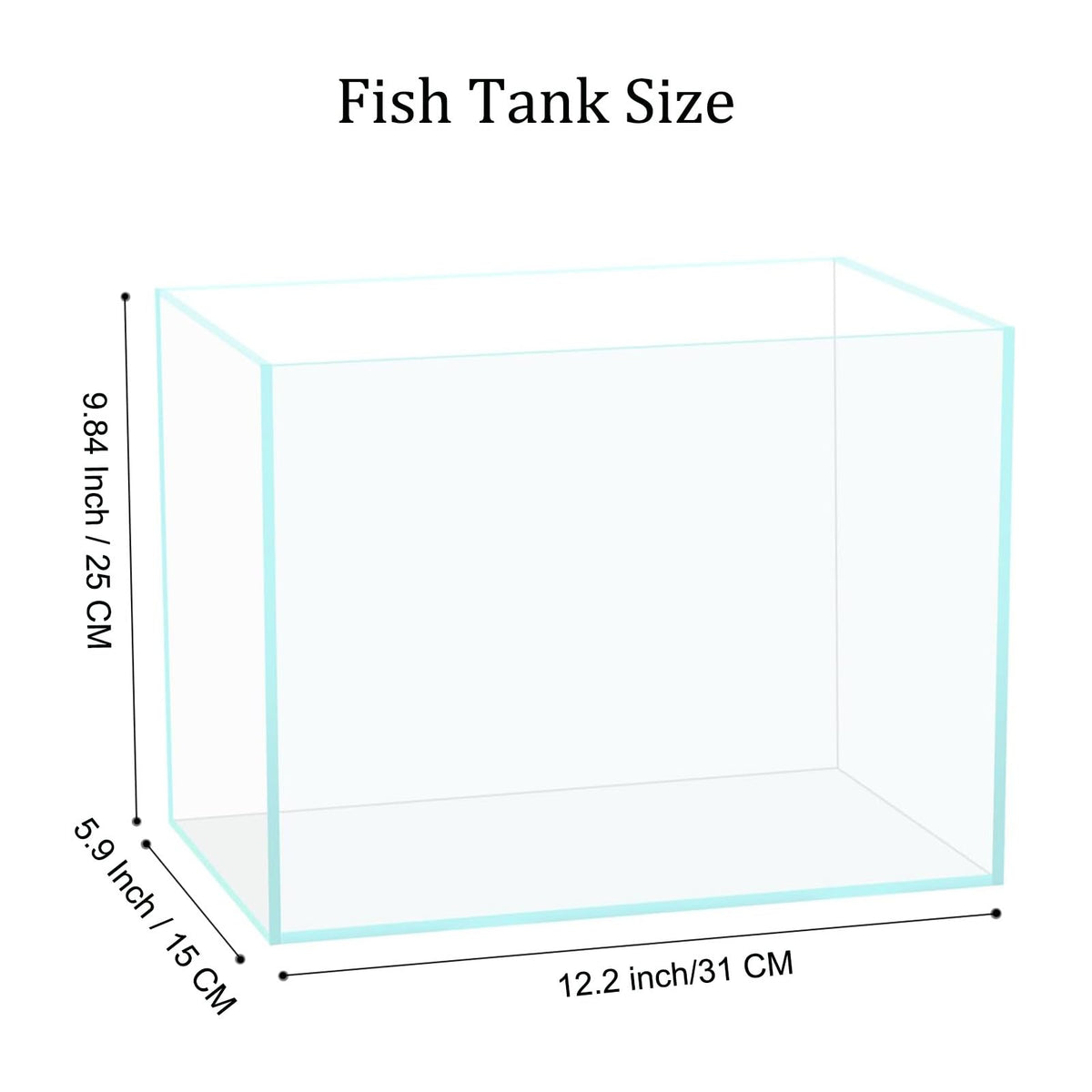 3 Gallon Glass Fish Tank S86780