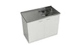 White 39 in Kitchen Sink Cabinet with Stainless Steel Top Y45143