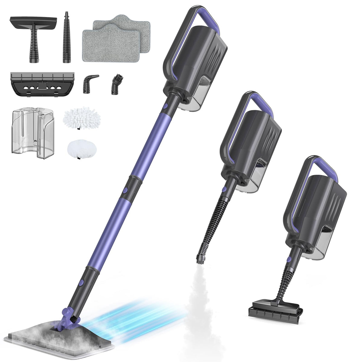 Steam Mop with 400ML Water Tank 6-in-1 Accessories G6665