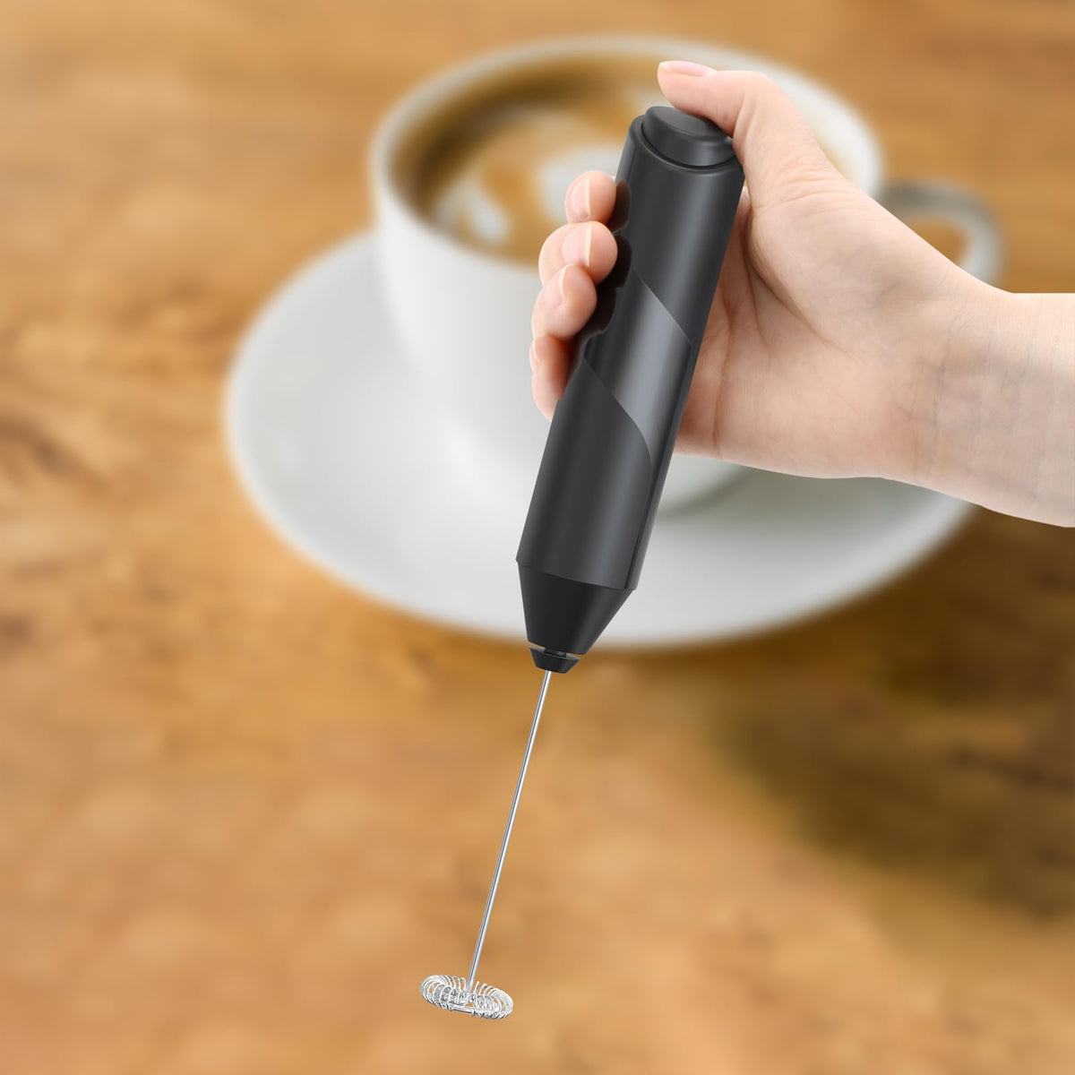 Handheld Milk Frother with Stainless Steel Whisk Y64024