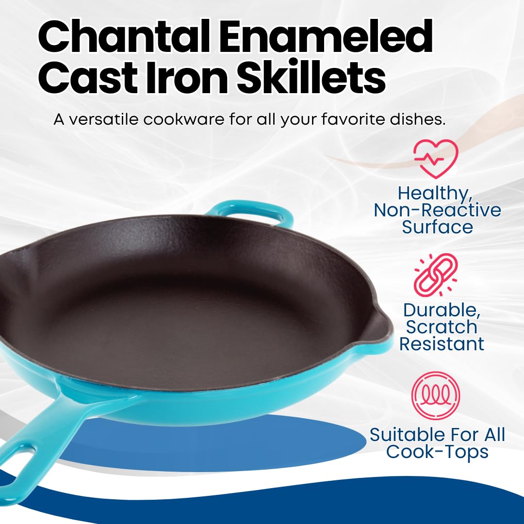 Cast Iron Skillet, 10 inch, Sea Blue A967522