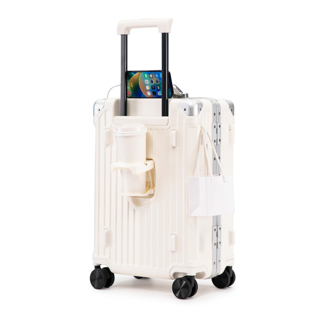 20 In Aluminum Frame ABS Hard Shell Carry On Luggage H66519