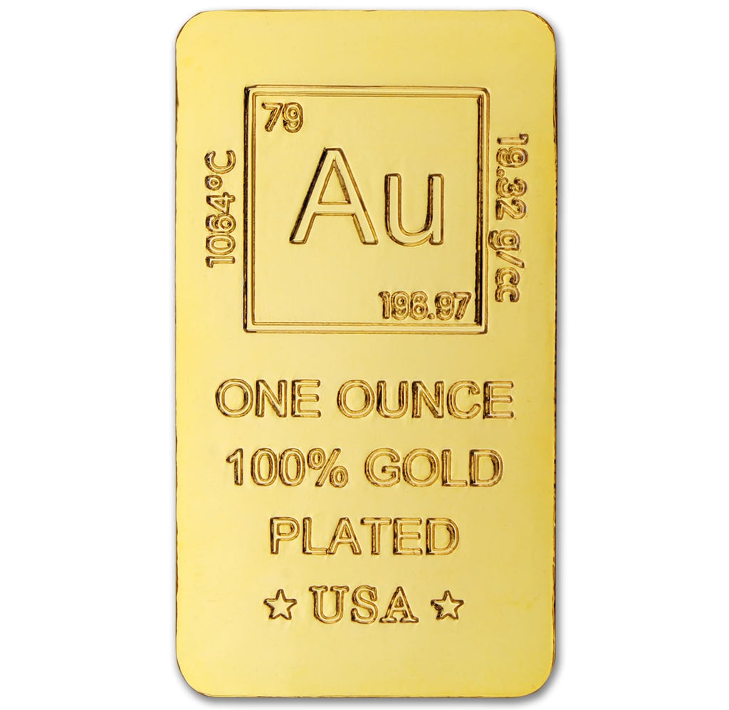1 oz Gold Plated Bar Y486803