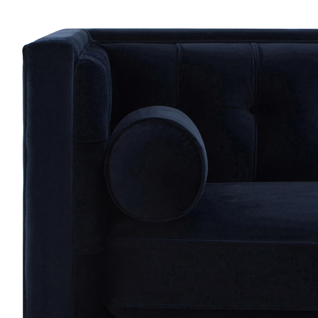 Dark Navy Blue Performance Velvet Tufted Sofa P76790