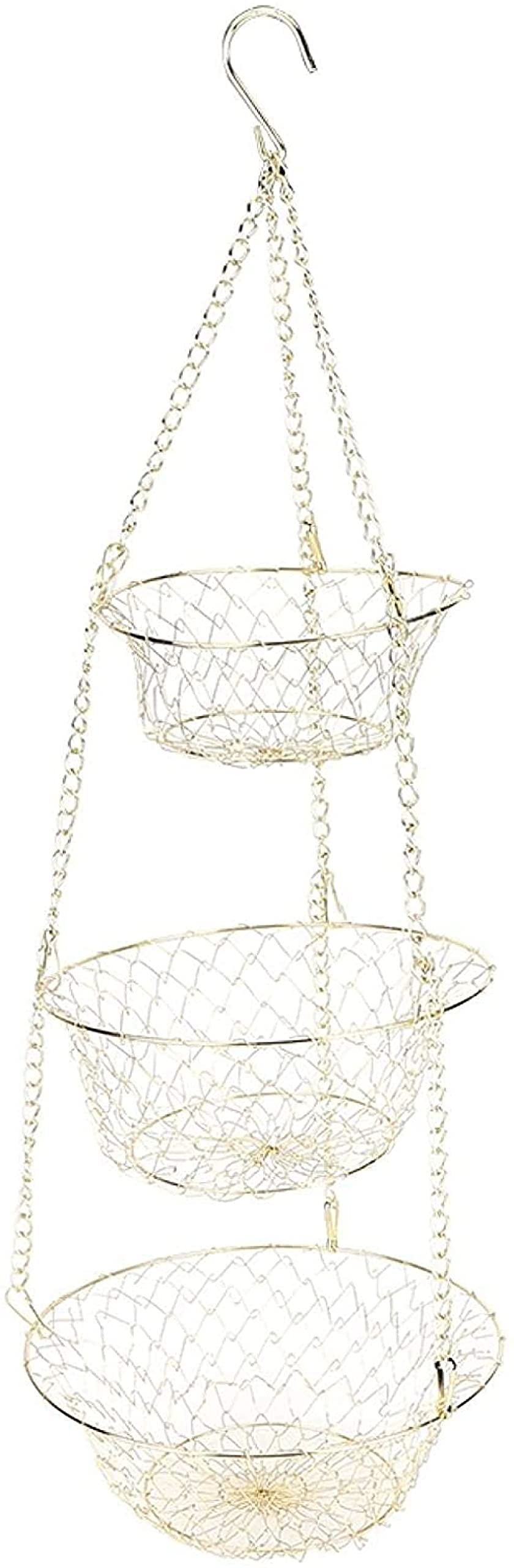 3-Tier Heavy Duty Wire Hanging Basket I18679