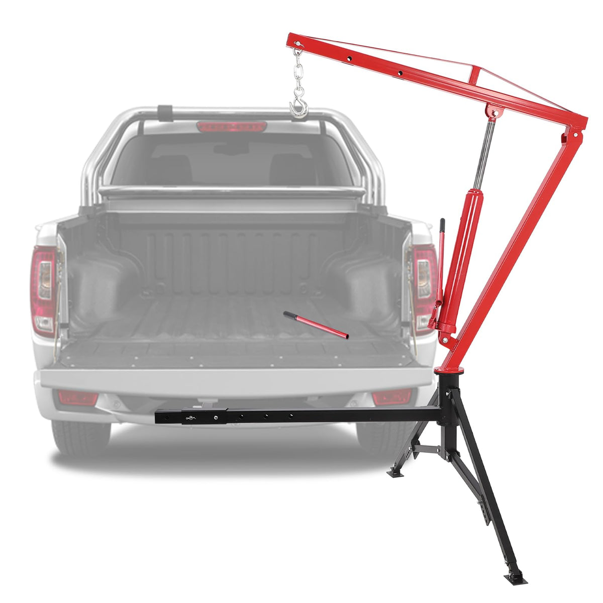 Hydraulic Pickup Truck Crane 1000 Lbs 360° Swivel Hitch Mounted K80319