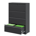 Black 4 Drawer Metal Lateral File Cabinet with Lock Z209