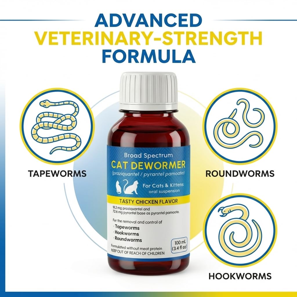 Cat and Kitten Dewormer Oral Suspension 100ml B44465