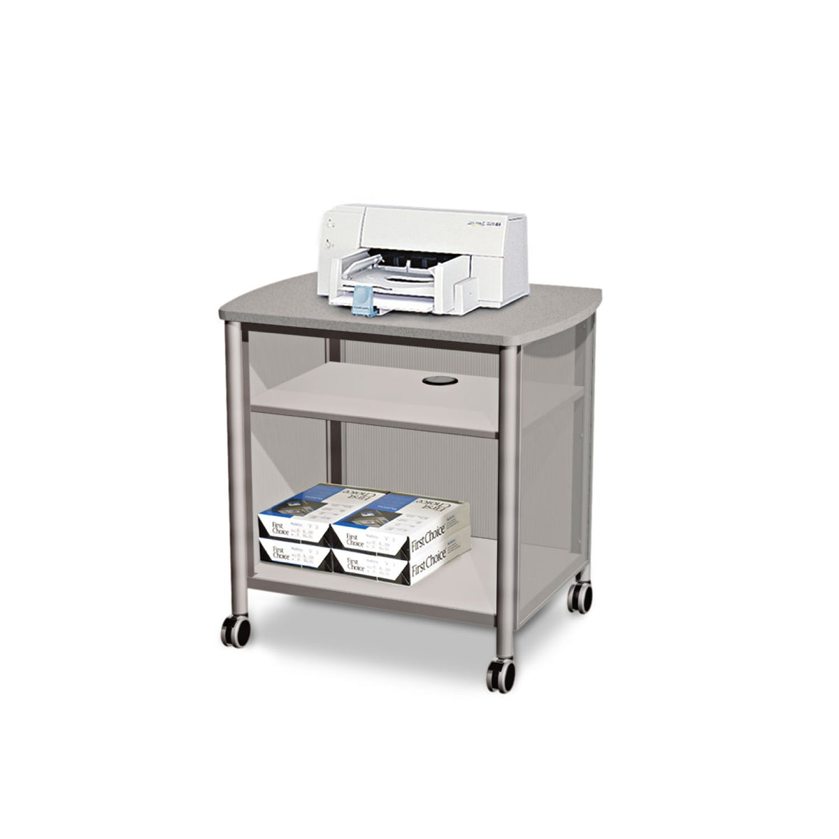 Mobile Print Stand with Swivel Wheels D273