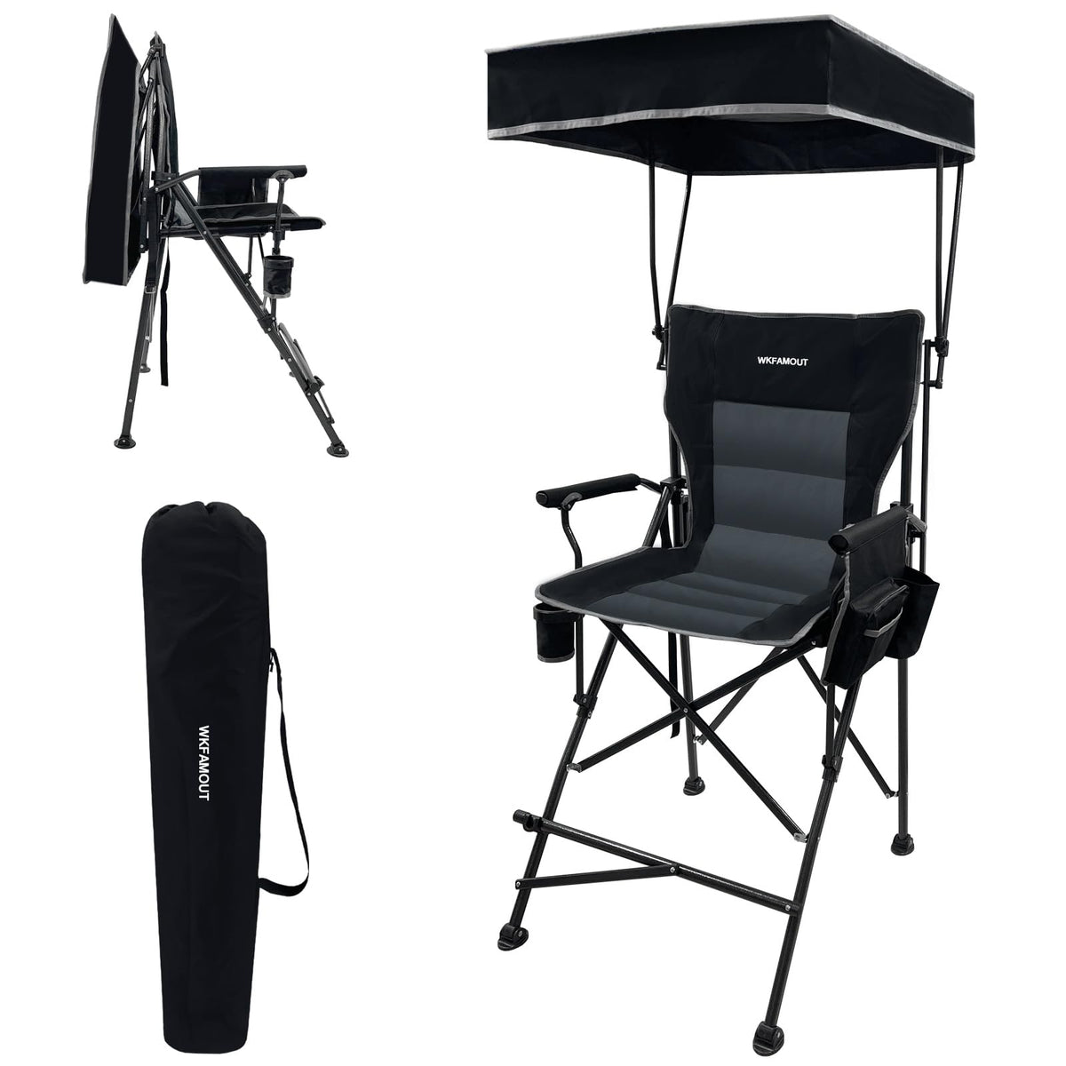 Oversized Folding Director Chair with Canopy and Footrest B4925