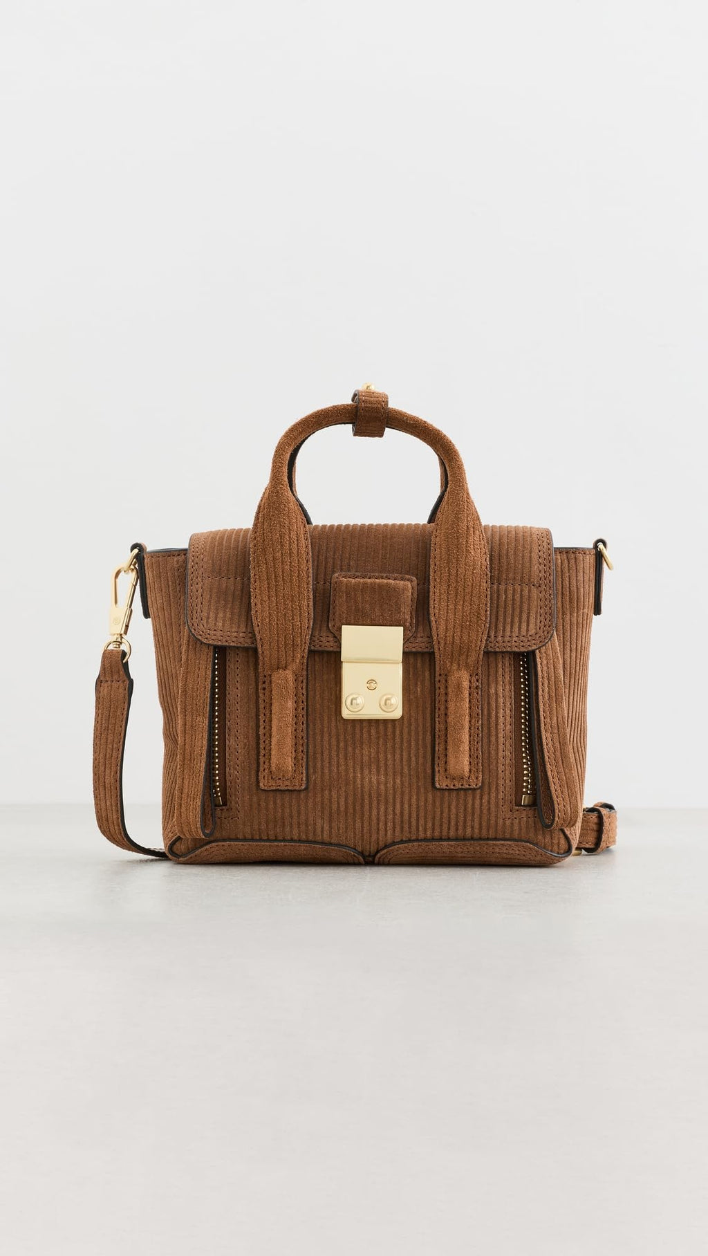 Embossed Suede Mini Crossbody Bag V2755