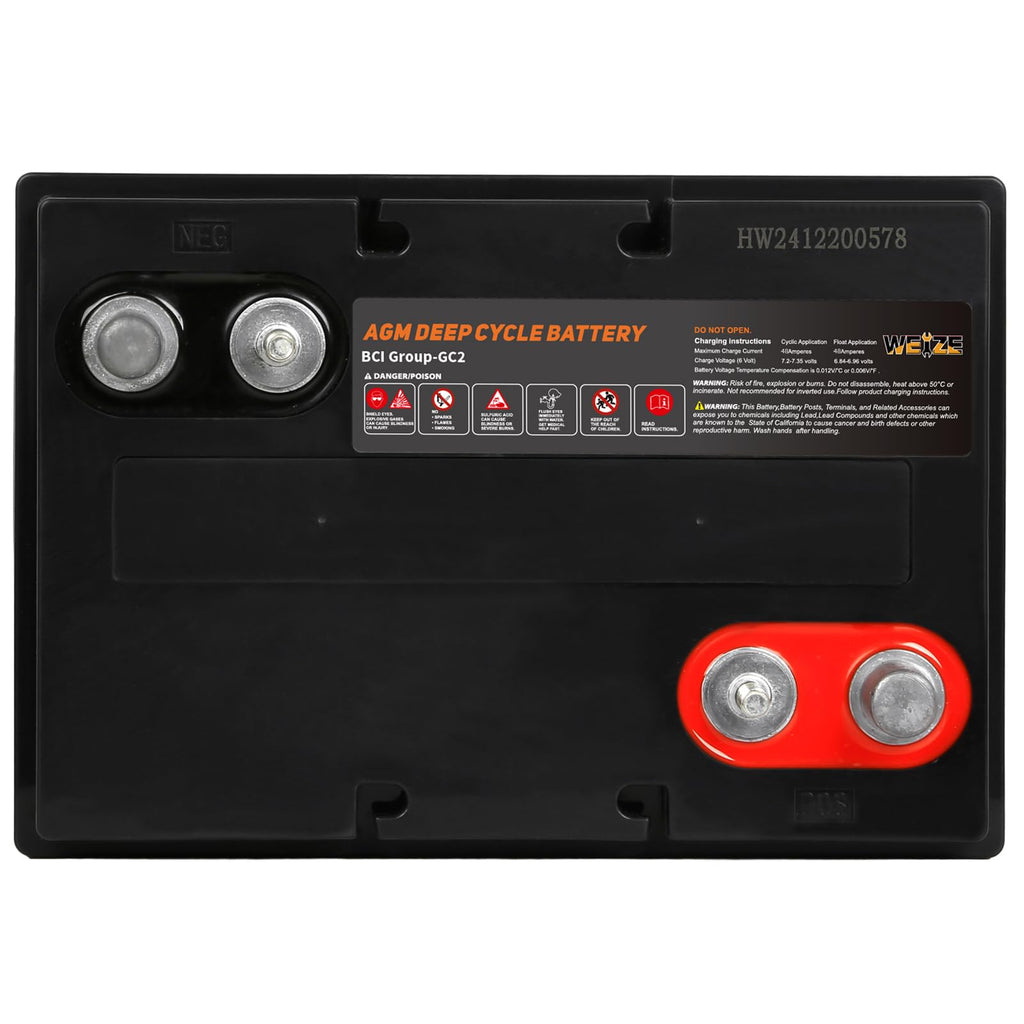 6V 240ah Deep Cycle AGM Battery V7432