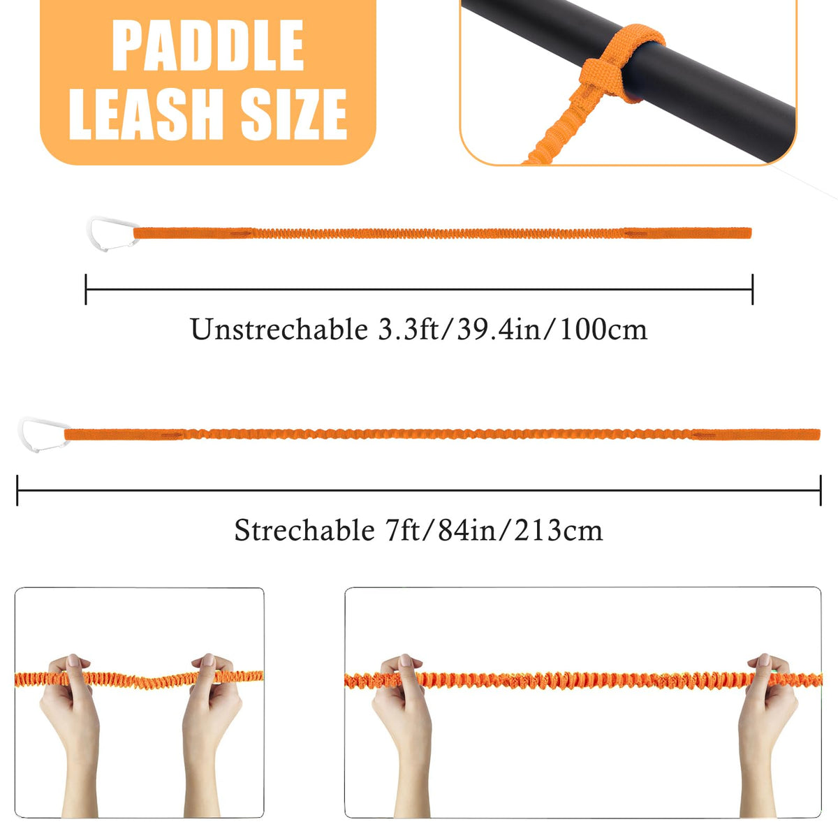 Kayak Paddle Board Leash Stretchable Strap J618368