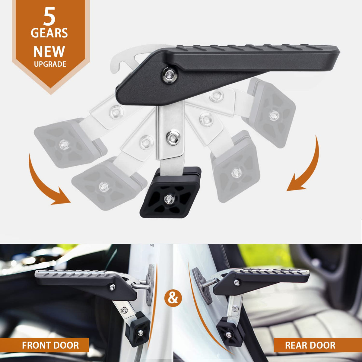 Adjustable Foldable Car Door Latch Step Max Load 400LBS Y957239