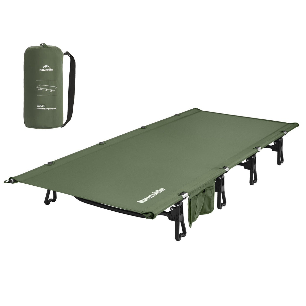 Extra Wide Folding Lightweight Camping Cot Bed R4494