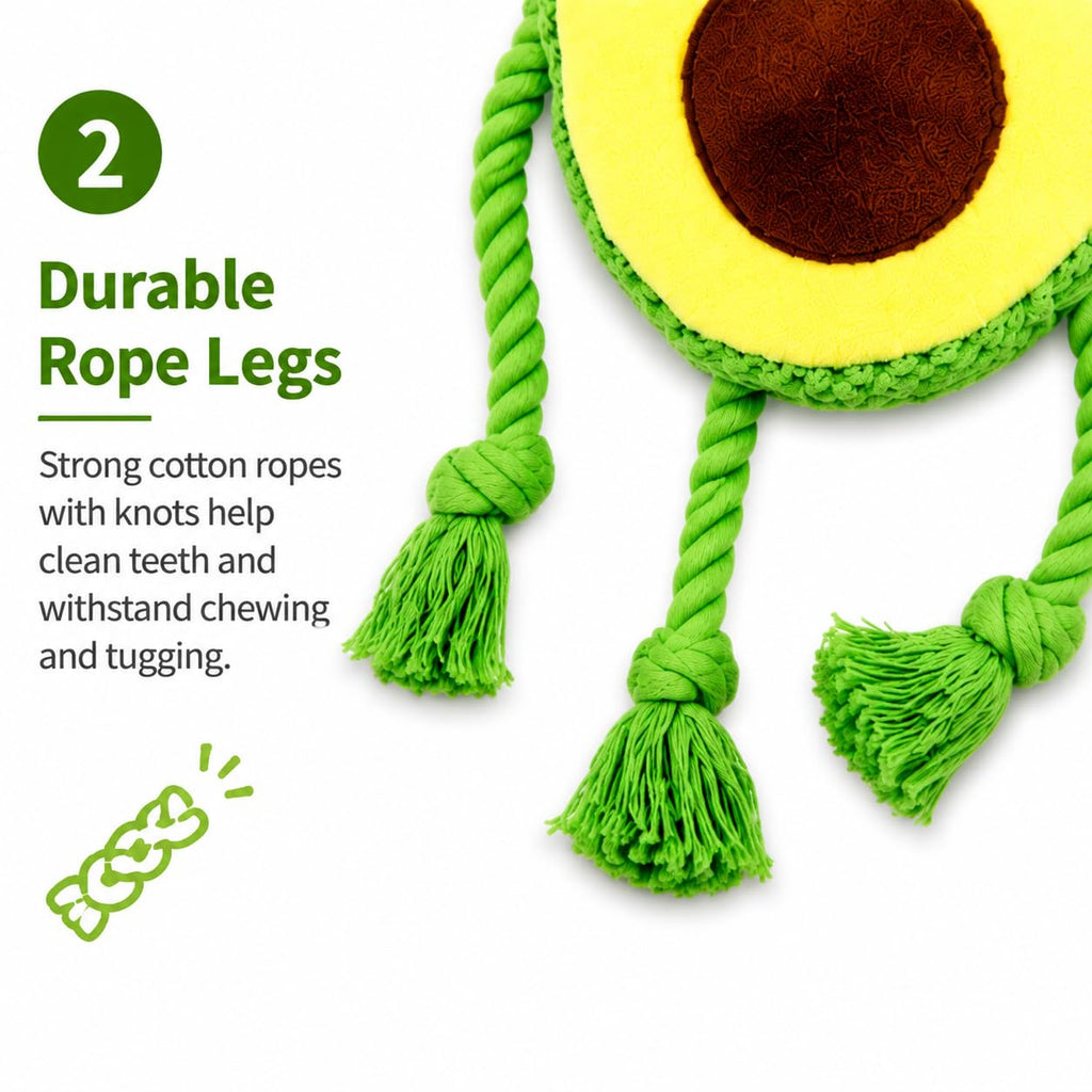 Avocado Rope Plush Dog Toy S8473