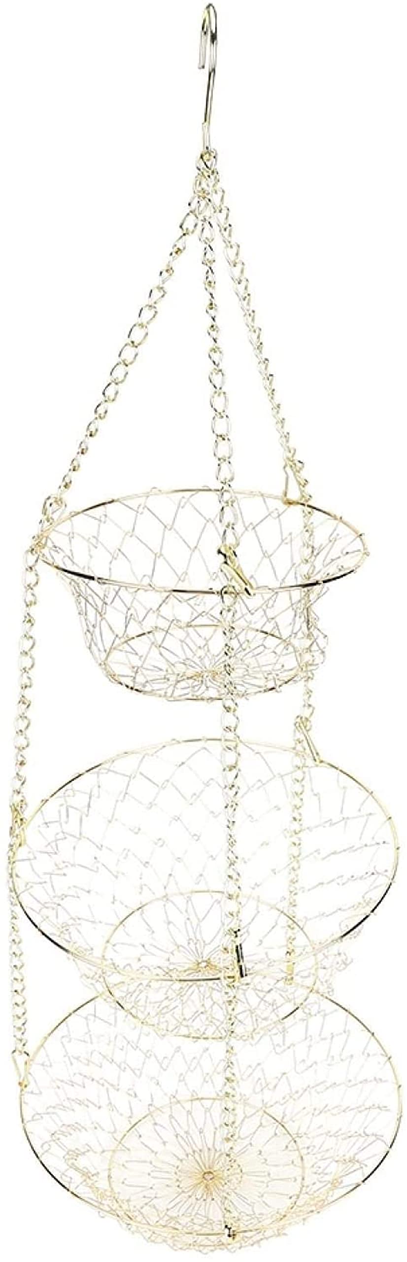 3-Tier Heavy Duty Wire Hanging Basket I18679