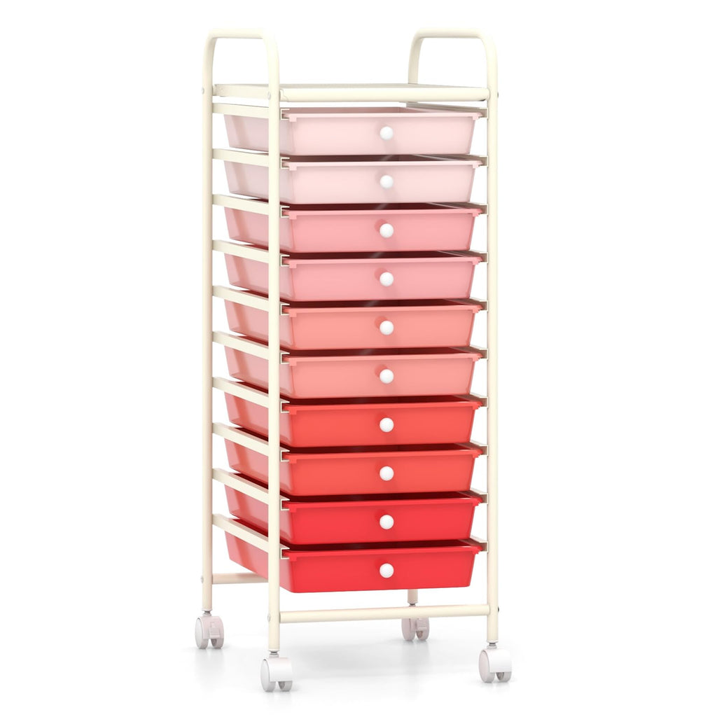 10 Drawer Rolling Storage Cart B6471