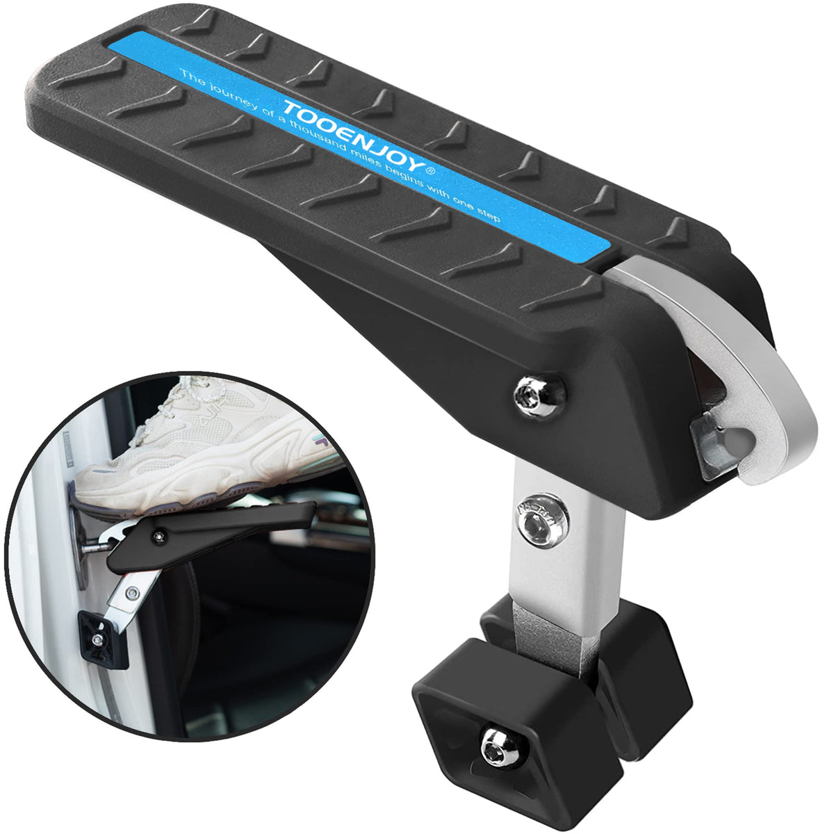 Adjustable Foldable Car Door Latch Step Max Load 400LBS Y957239