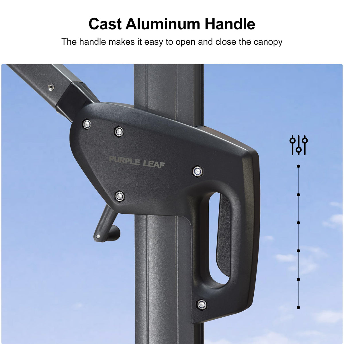 Light Grey Patio Umbrella with Base 10' x 10' A765