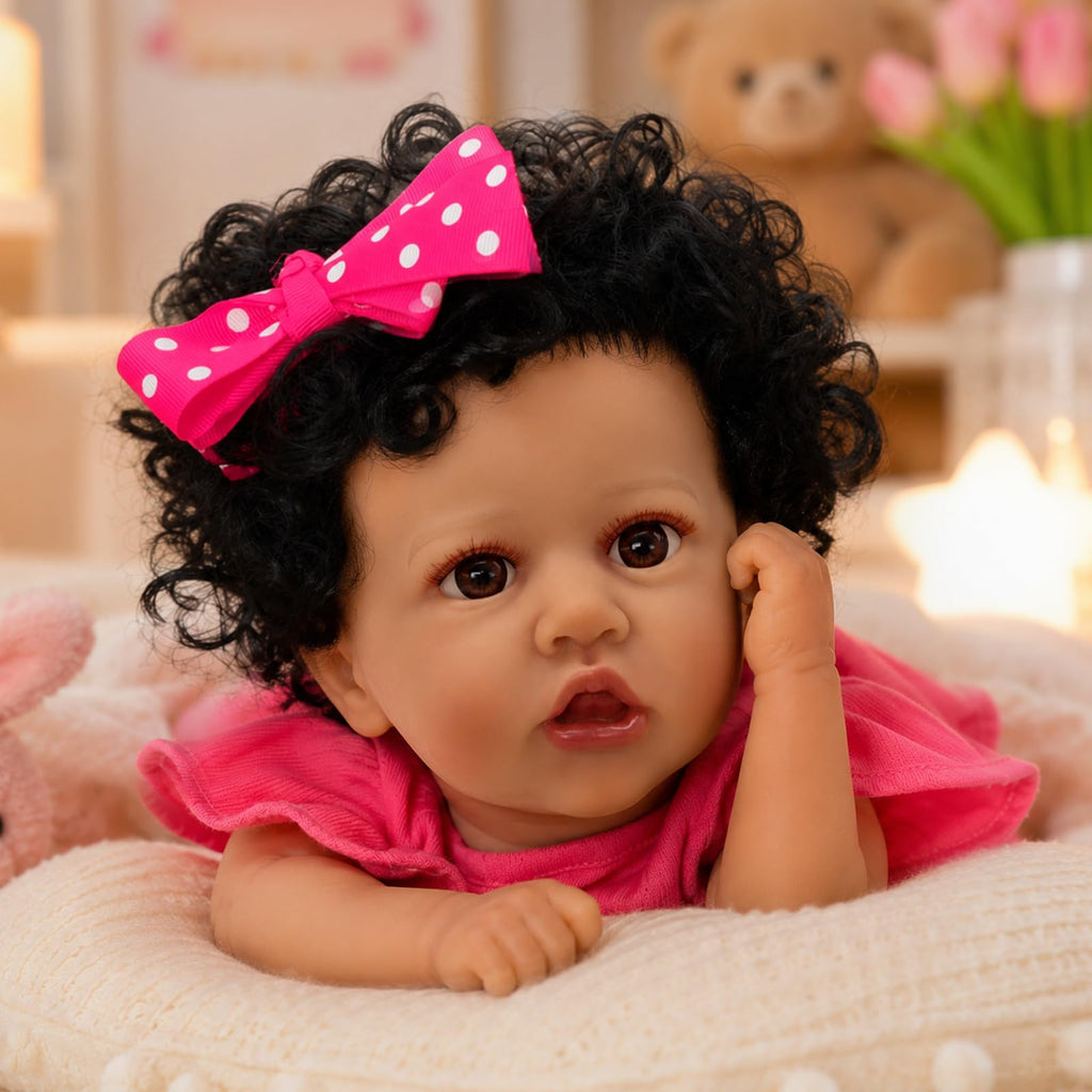 20 Inch Weighted Black Reborn Baby Doll H65222