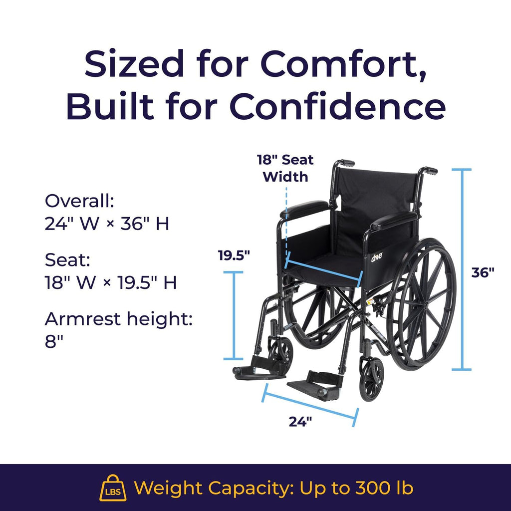 Silver Sport 1 Folding Transport Wheelchair P7984