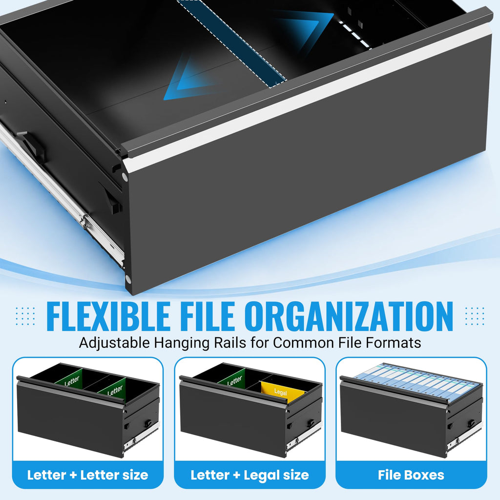 2 Drawer Metal File Cabinet with Lock G98187