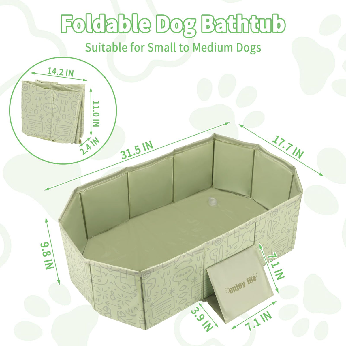 Foldable Dog Bathtub X565