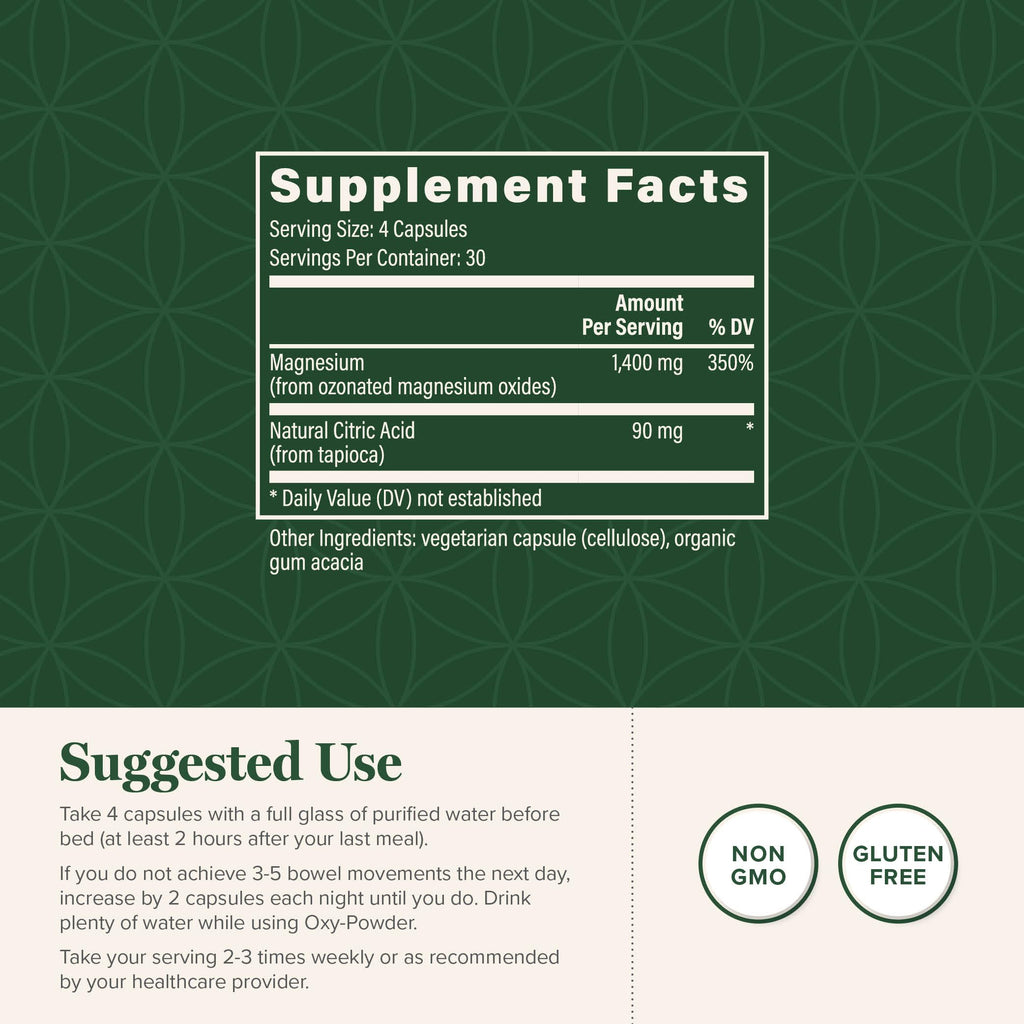 Magnesium Oxide 120 Capsules V496
