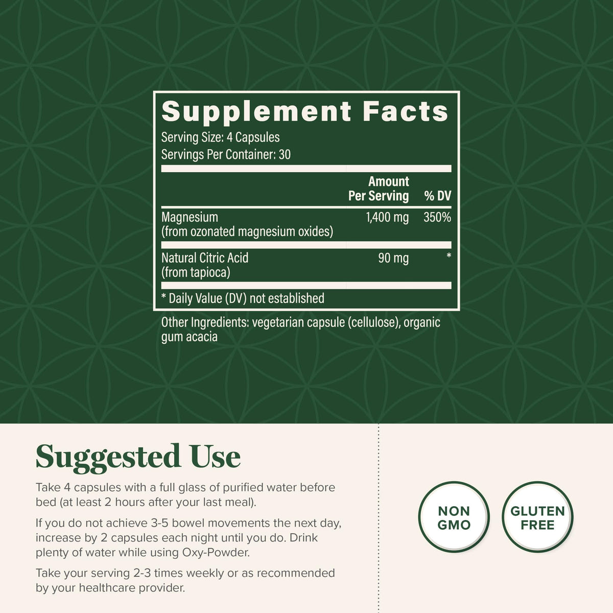Magnesium Oxide 120 Capsules V496