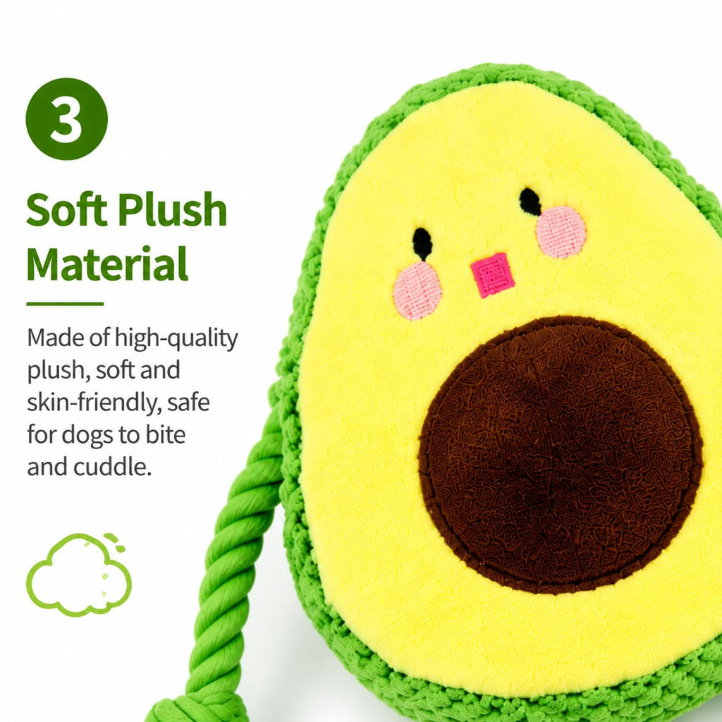 Avocado Rope Plush Dog Toy S8473