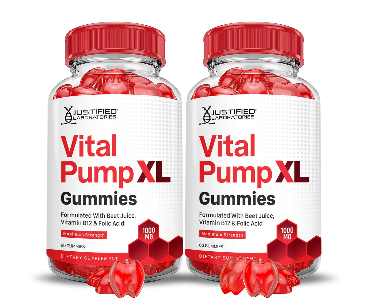 Vital Pump XL Performance Gummies 1000MG Beet Juice B12 Vegan Non GMO 120 Gummys B124996