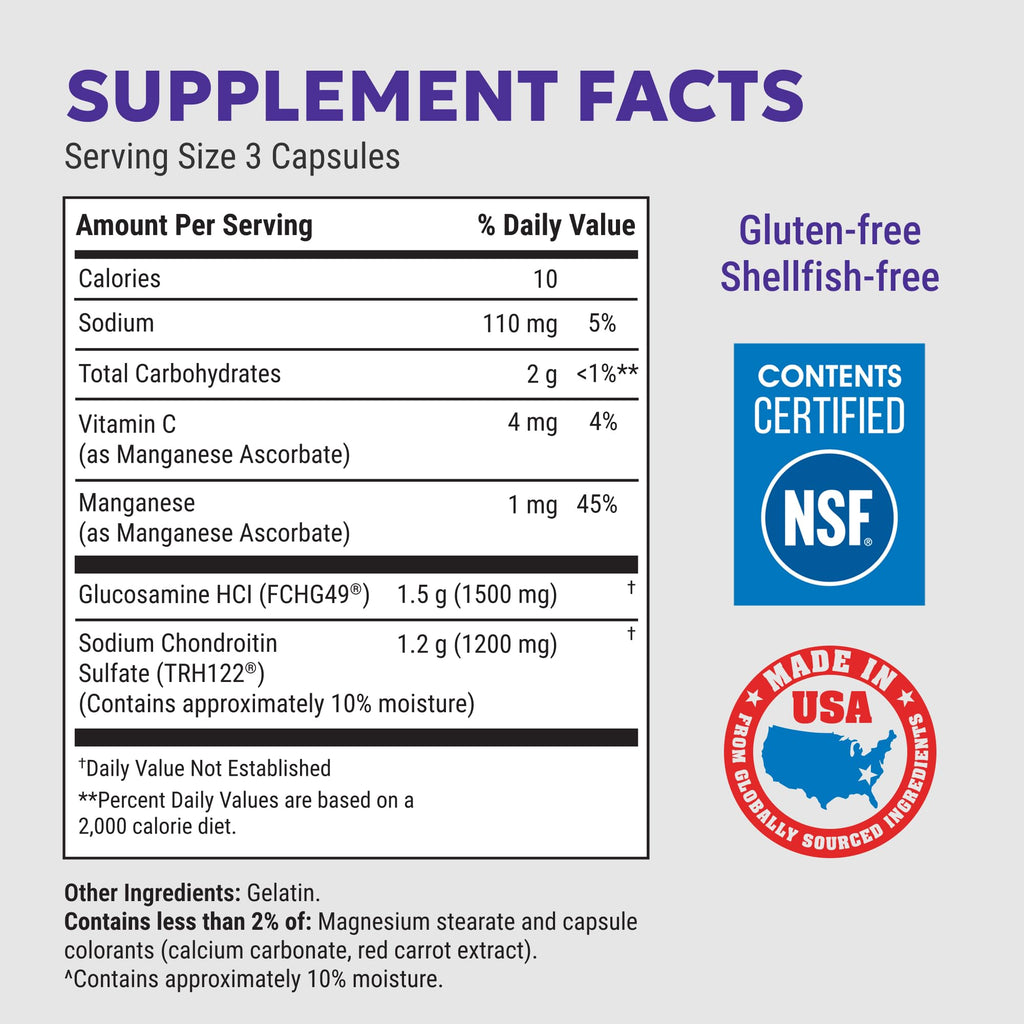 Glucosamine Chondroitin 180 Capsules O786888