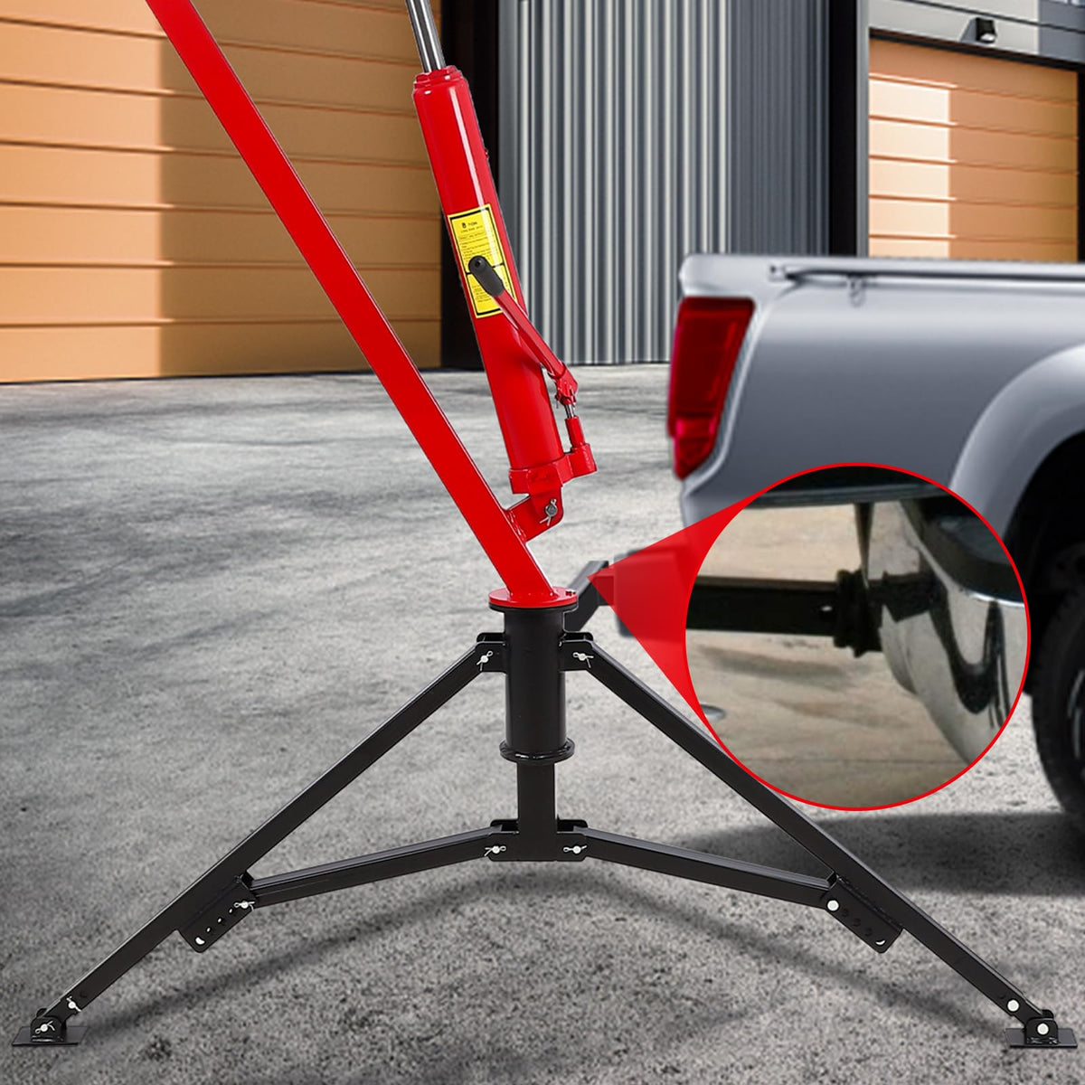 Hydraulic Pickup Truck Crane 1000 Lbs 360° Swivel Hitch Mounted K80319