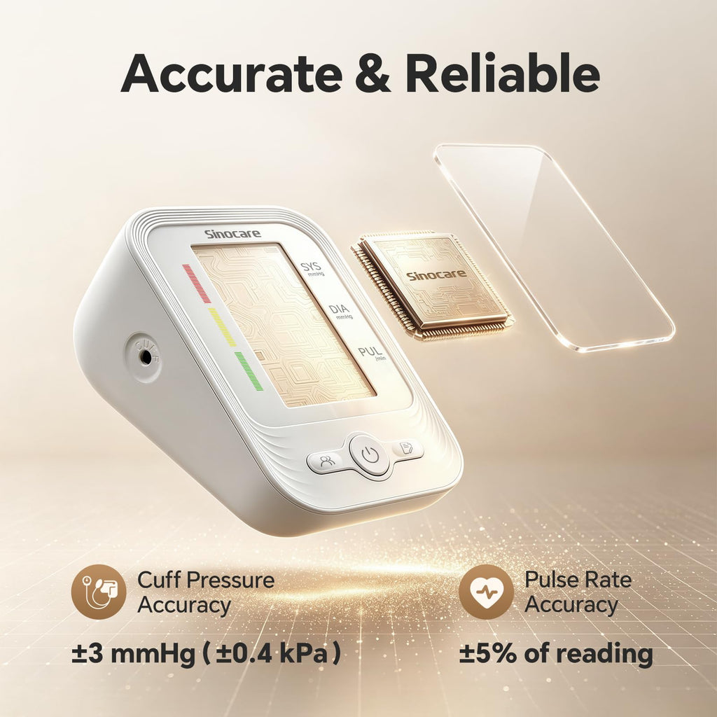 Upper Arm Blood Pressure Monitor with Adjustable Cuff B882