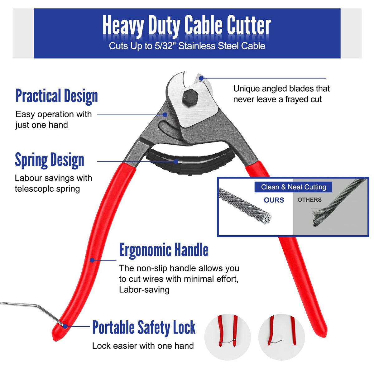 1000FT 1/8" Black Stainless Steel Cable with Cutter P6515