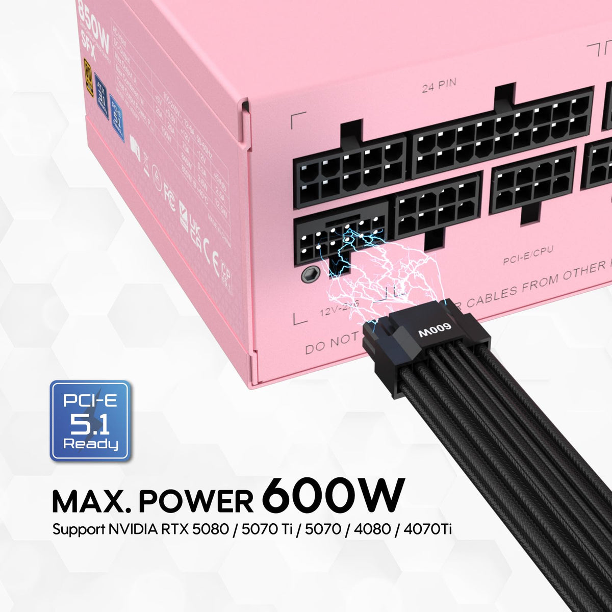 850W Pink SFX Power Supply X595