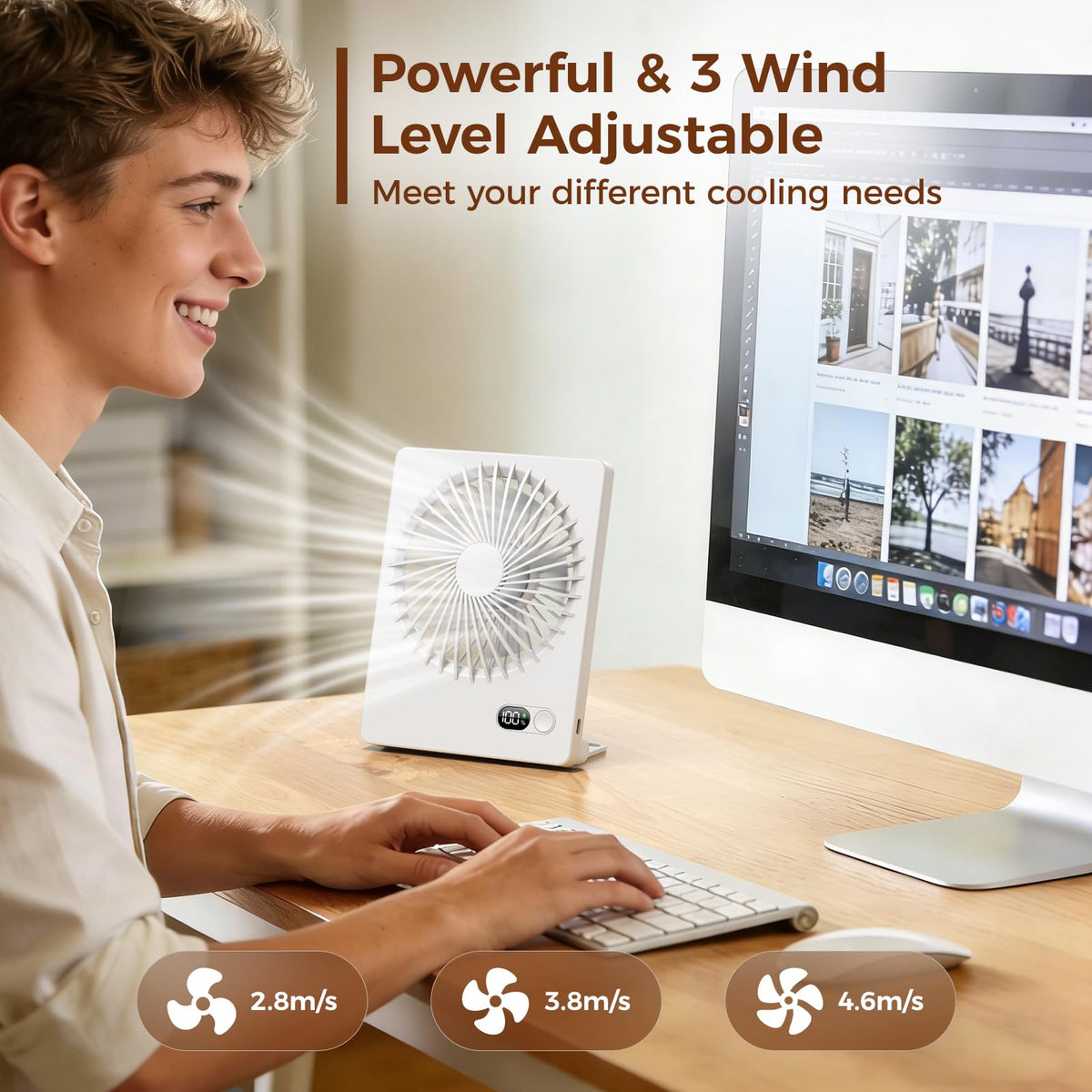 Rechargeable Battery Table Fan X5172